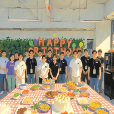 红芯向党，与党同庆——耀世娱乐电子7月份员工生日会